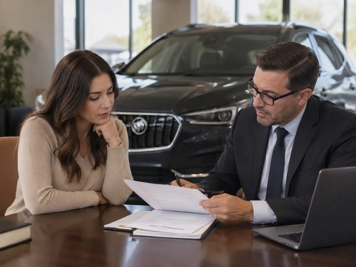 Buick repair order and service paperwork