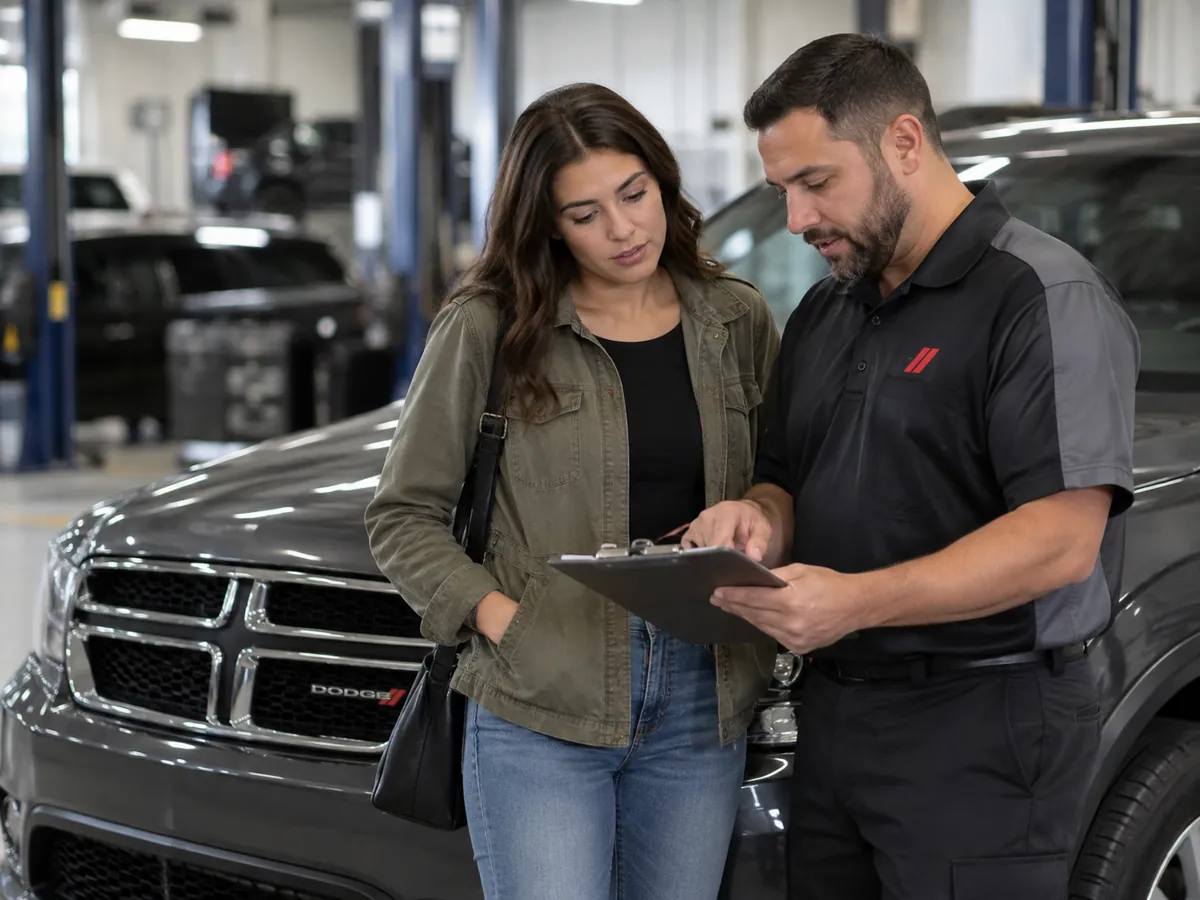 Dodge repair order and service paperwork