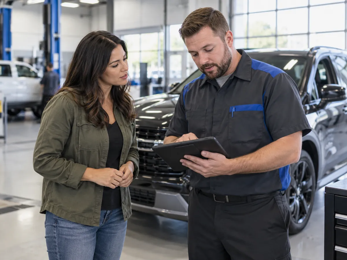 General Motors repair order and service paperwork