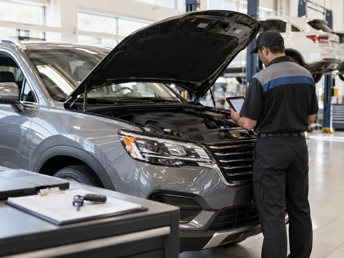Vehicle at repair facility