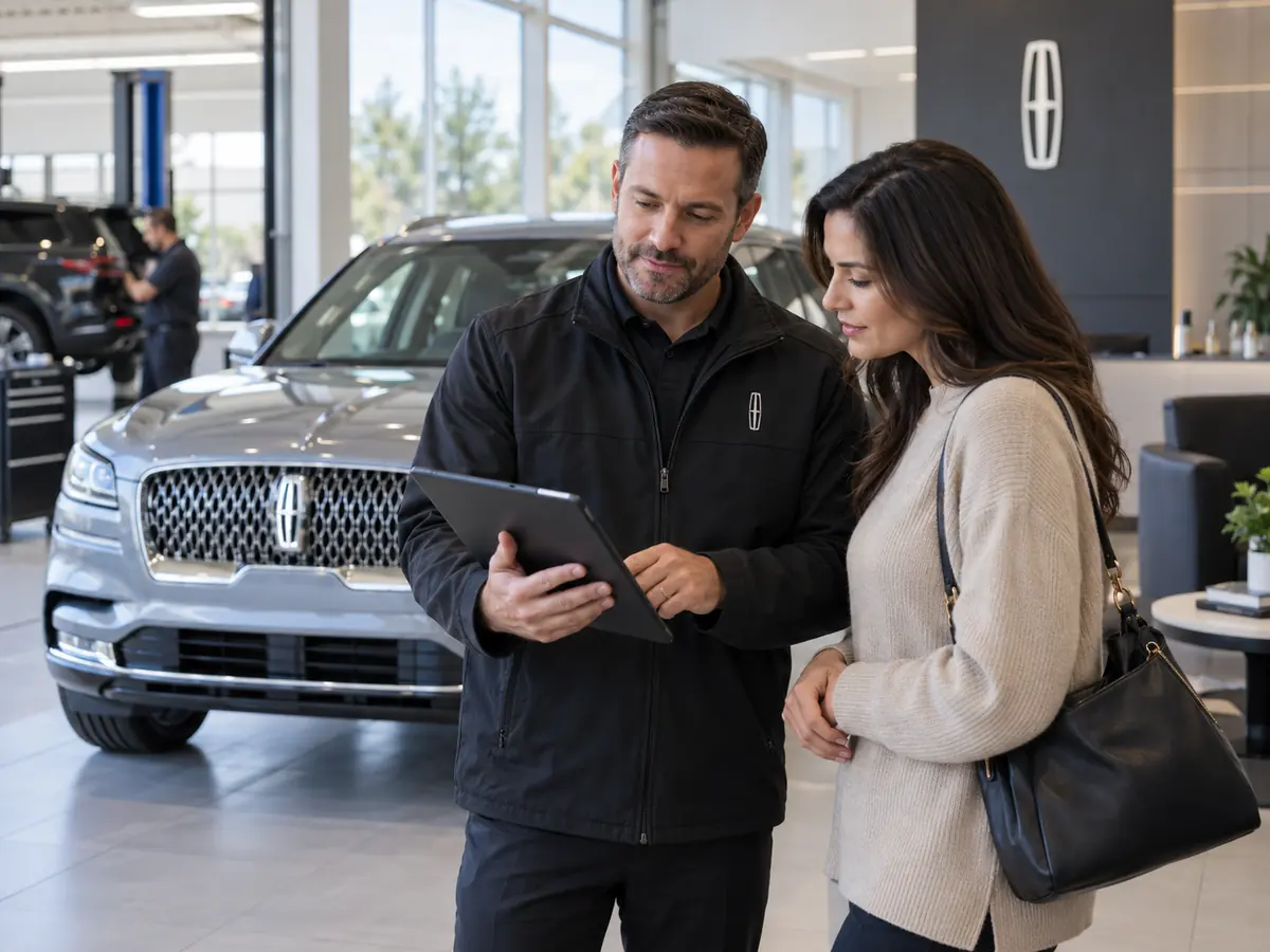 Lincoln repair order and service paperwork