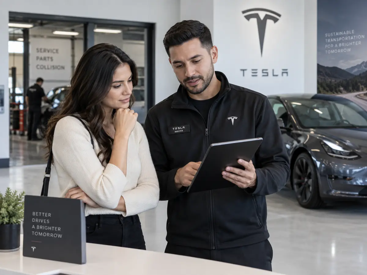 Tesla service invoice and repair documentation